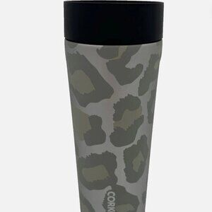 Corkcicle Spill-Proof Travel Commuter Wonder Cup Ceramic Snow Leopard 17 oz. New